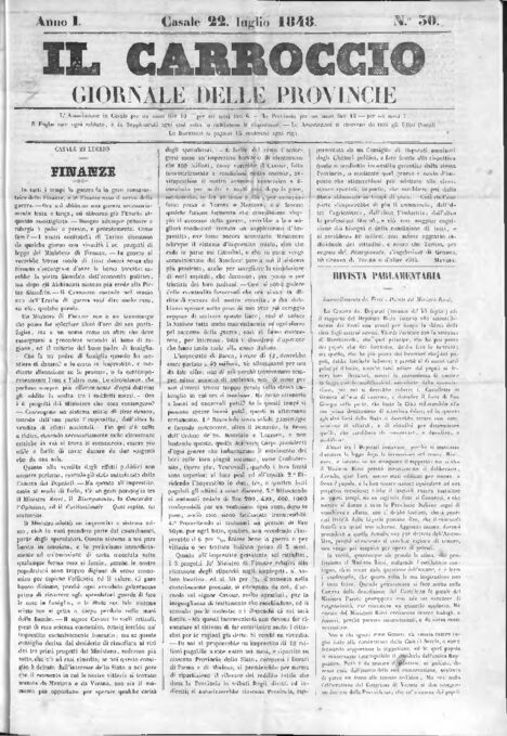 Il Carroccio - Edizione 30 del 22/07/1848